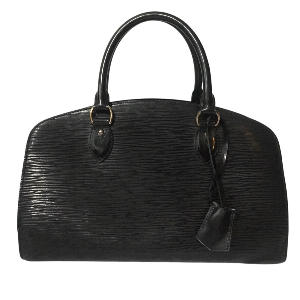 Authentic Louis Vuitton Electric Epi Leather Pont Neuf Satchel Black Handbag